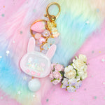 Pink Fuwafuwa Bunny Tama with Pink Buttons