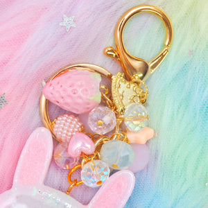 Pink Fuwafuwa Bunny Tama with Pink Buttons