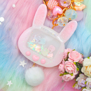 Pink Fuwafuwa Bunny Tama with Pink Buttons
