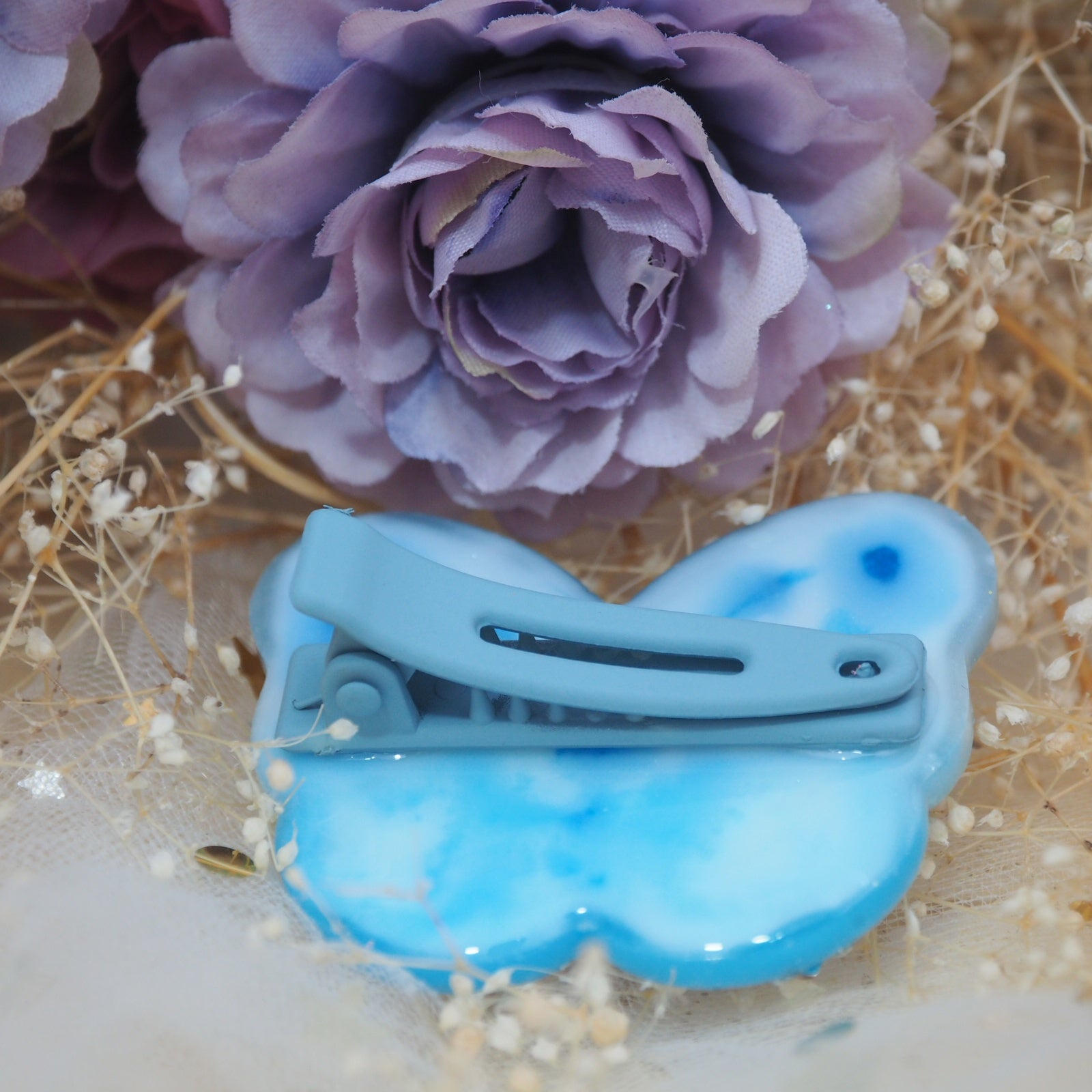 Sleepless Night Butterfly Shaker Barette