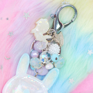 Blue Fuwafuwa Bunny Tama with Colourful Buttons