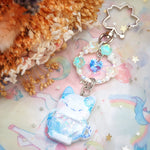 Blue Porcelain Teacat Charm