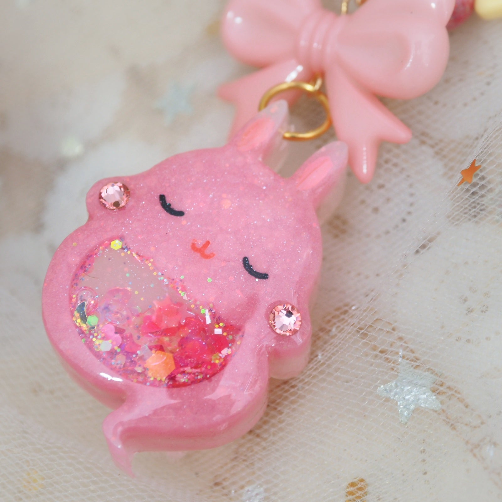 Cherry Drop Ghostie Bun Charm