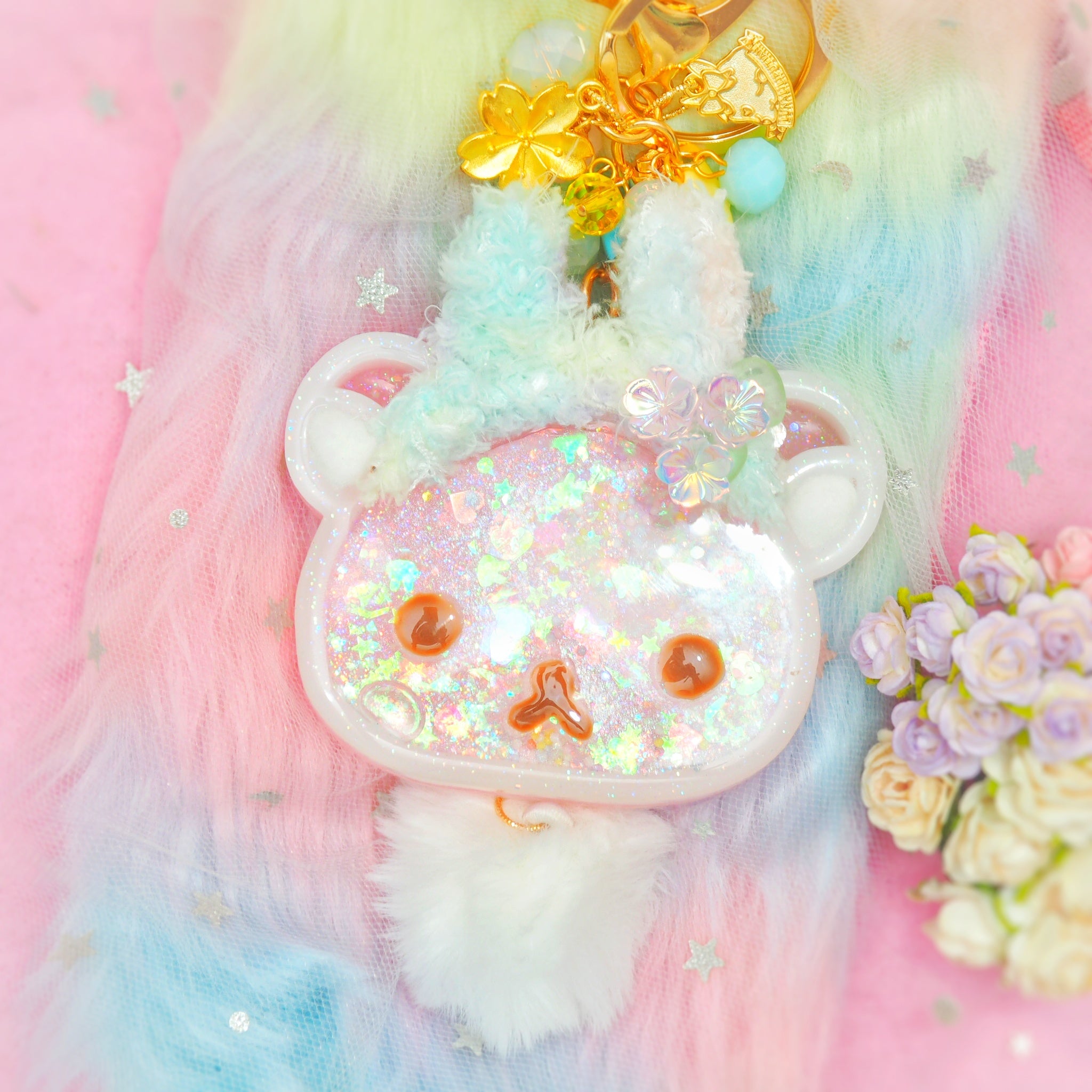 Springtime Bunny Kuma Chunky Shaker Charm