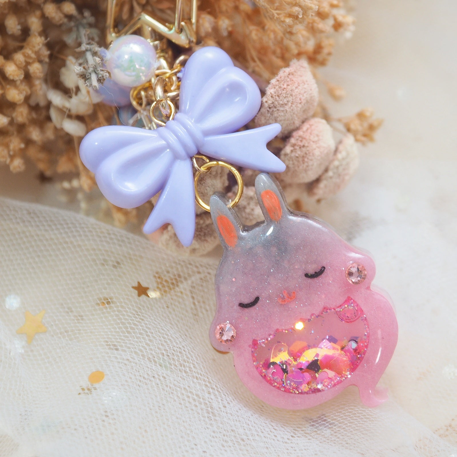 Black Cherry Ghostie Bun Charm