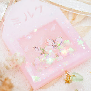 Painted Sakura Carton Charm