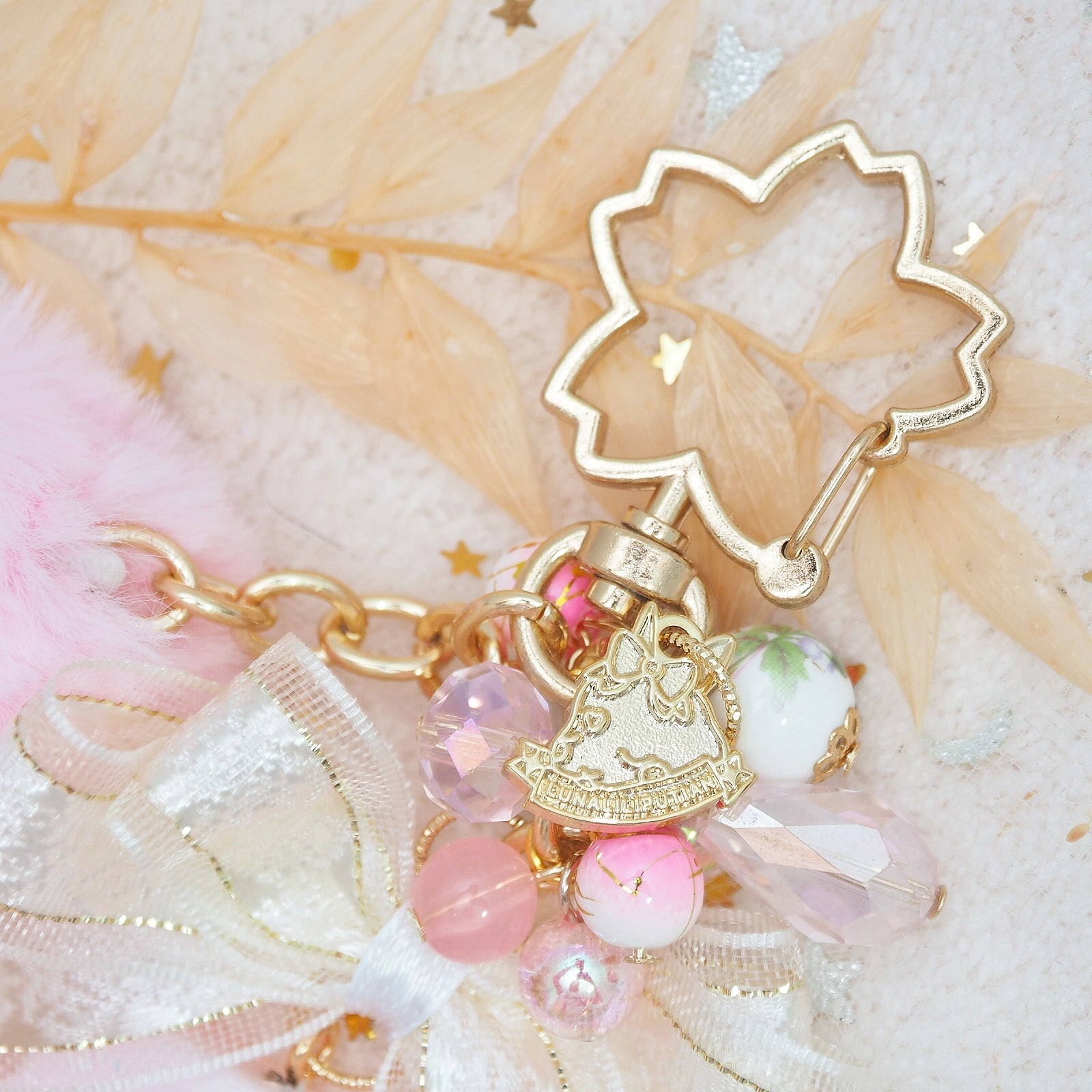 Painted Sakura Carton Charm