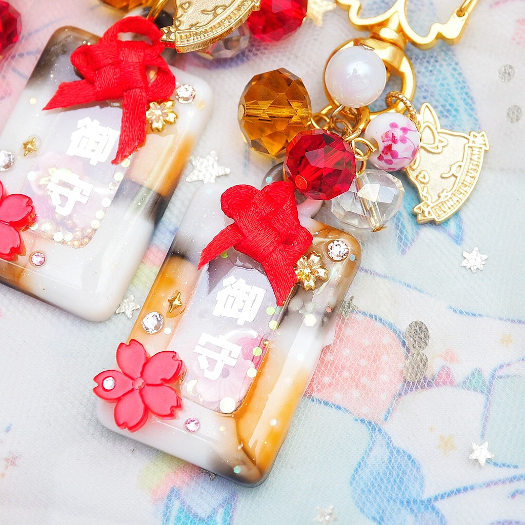 CNY edition Sakura Calico Omamori Charm