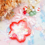 Red Sakura Shaker Charm