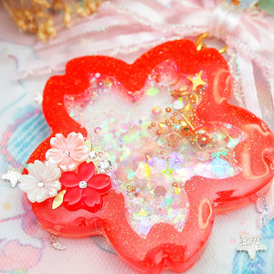 Red Sakura Shaker Charm