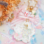 White Gold Sakura Shaker Charm A