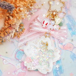 White Gold Sakura Shaker Charm A