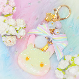 Pastel Plusle Charm with Rainbow Ribbon
