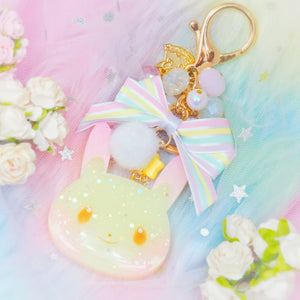 Pastel Plusle Charm with Rainbow Ribbon