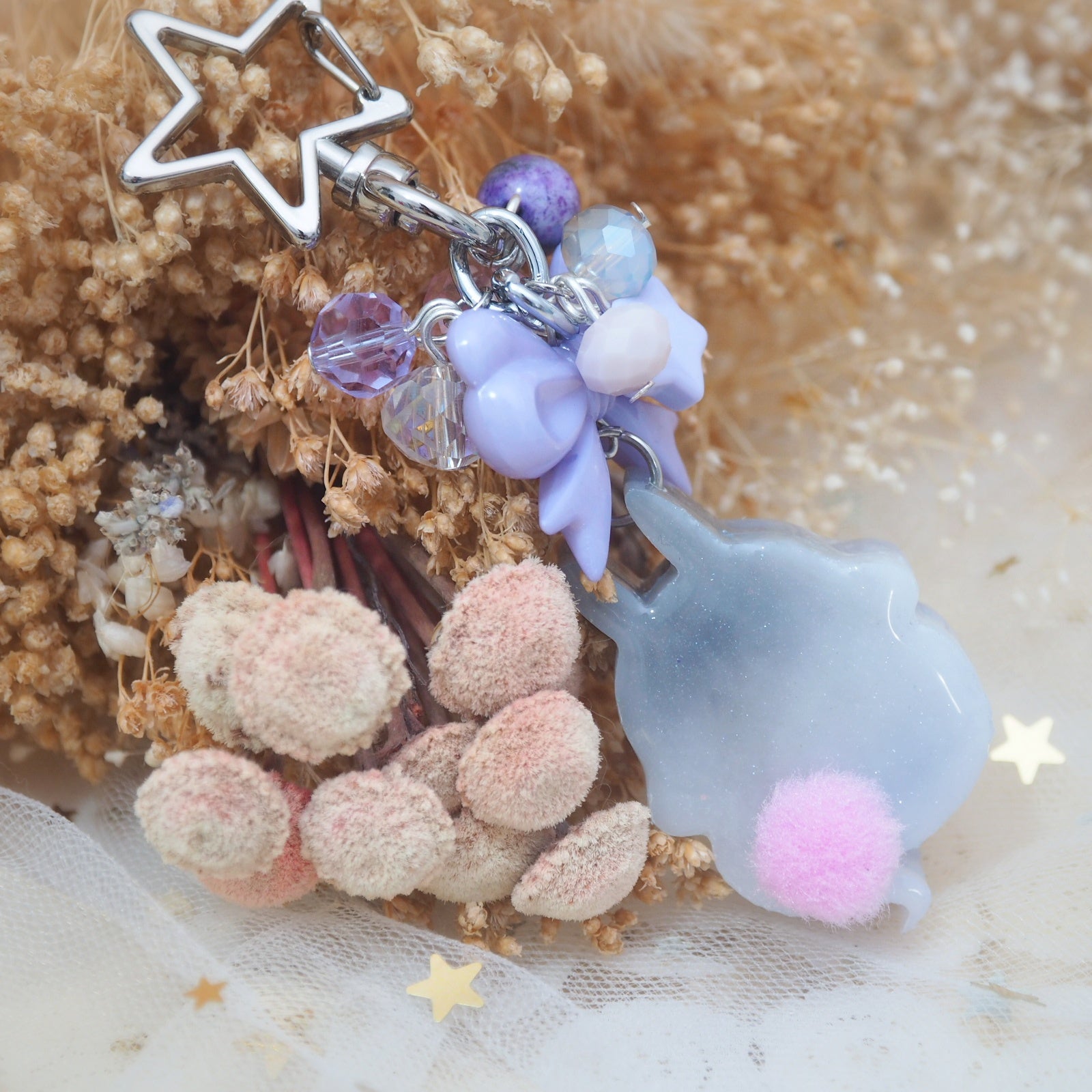 Grape Juice Ghostie Bun Charm