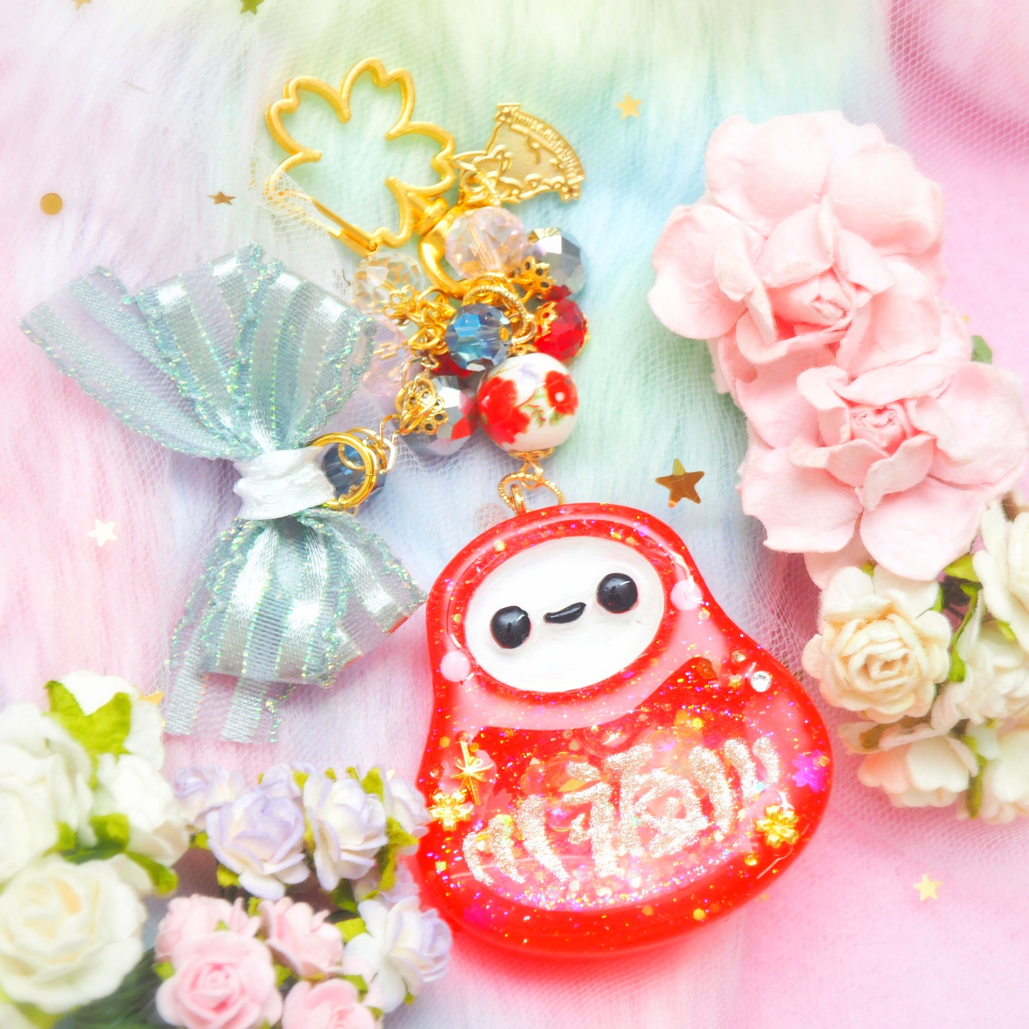LunaExclusive! Kawaii Daruma Shaker Charm