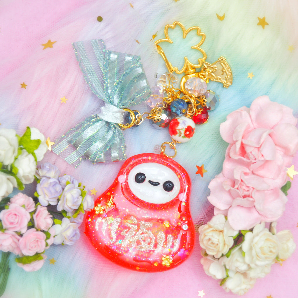 LunaExclusive! Kawaii Daruma Shaker Charm