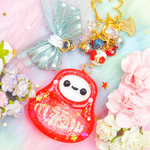 LunaExclusive! Kawaii Daruma Shaker Charm