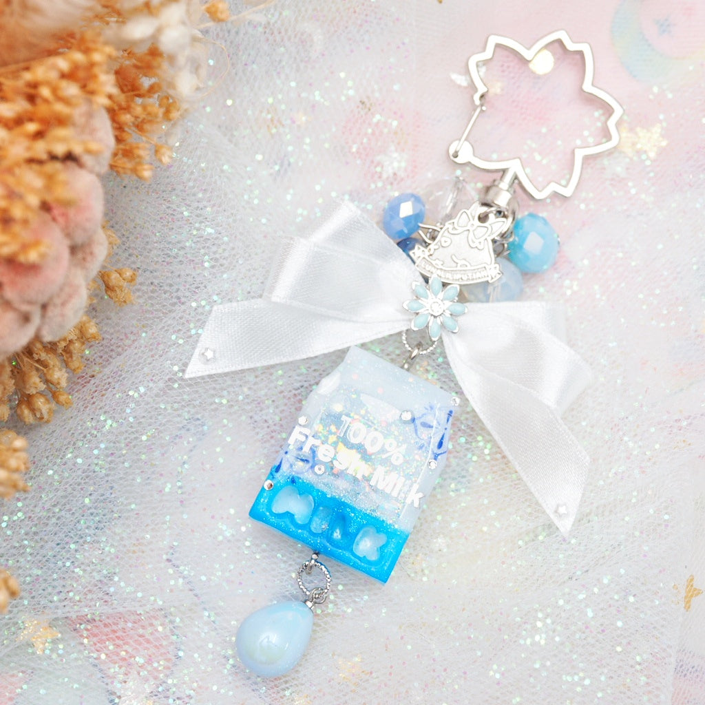 Porcelain Milk Carton Charm