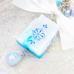 Porcelain Milk Carton Charm