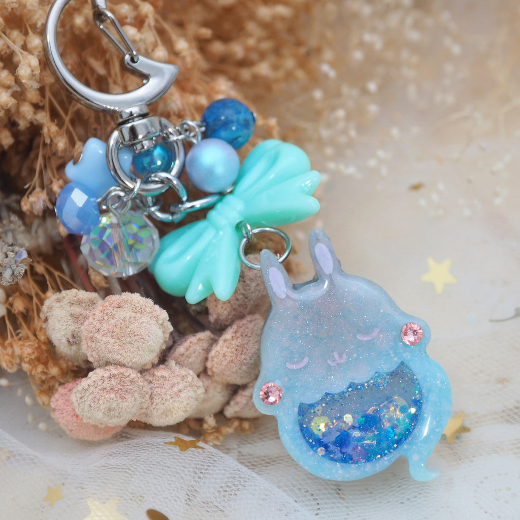 Smokey Blue Ghostie Bun Charm