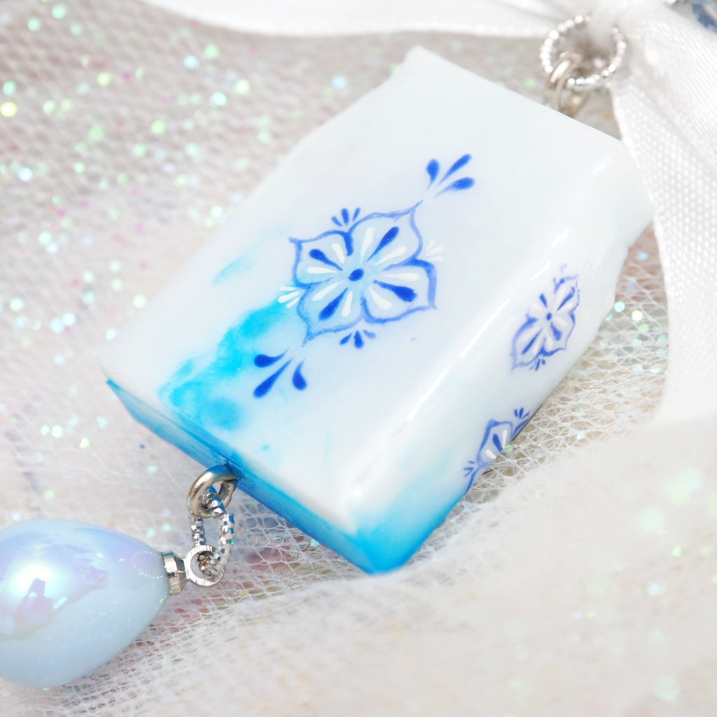 Porcelain Milk Carton Charm