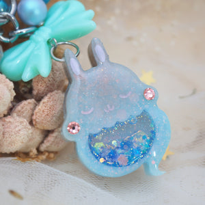 Smokey Blue Ghostie Bun Charm