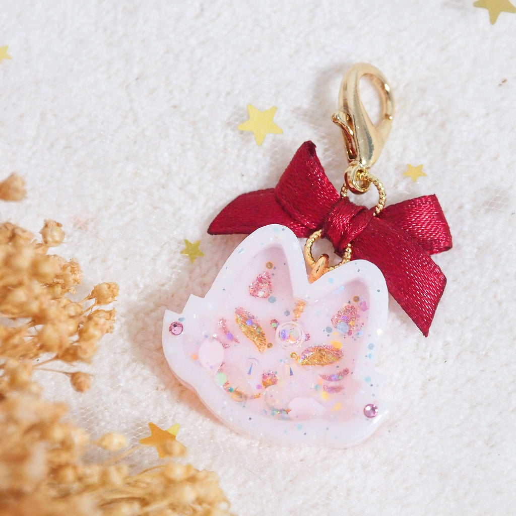 Mini Baby Pink Kitsune Charm