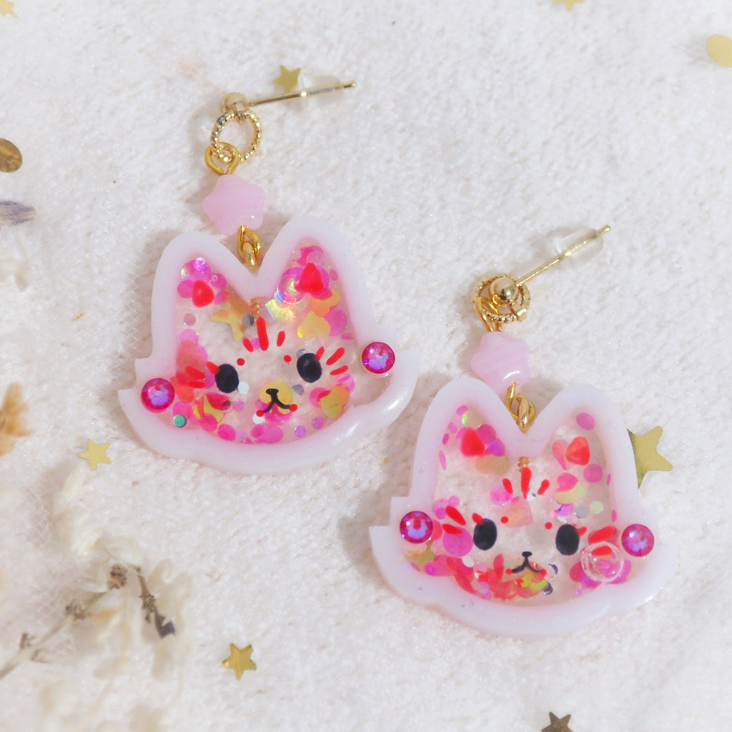 Cutie Kitsune Drop Shaker Earstuds