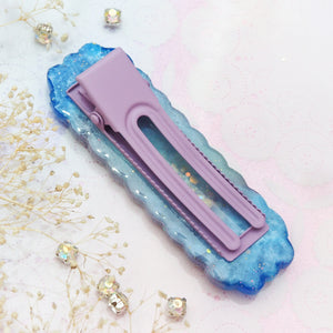 Rectangle Cloud Night Sparkle Shaker Barette (Glows)