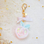 Mini Baby Peach Charm (Purple Ribbon)
