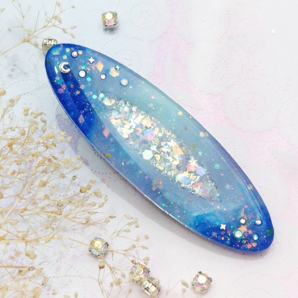 Oval Night Sparkle Shaker Barette (Glows)