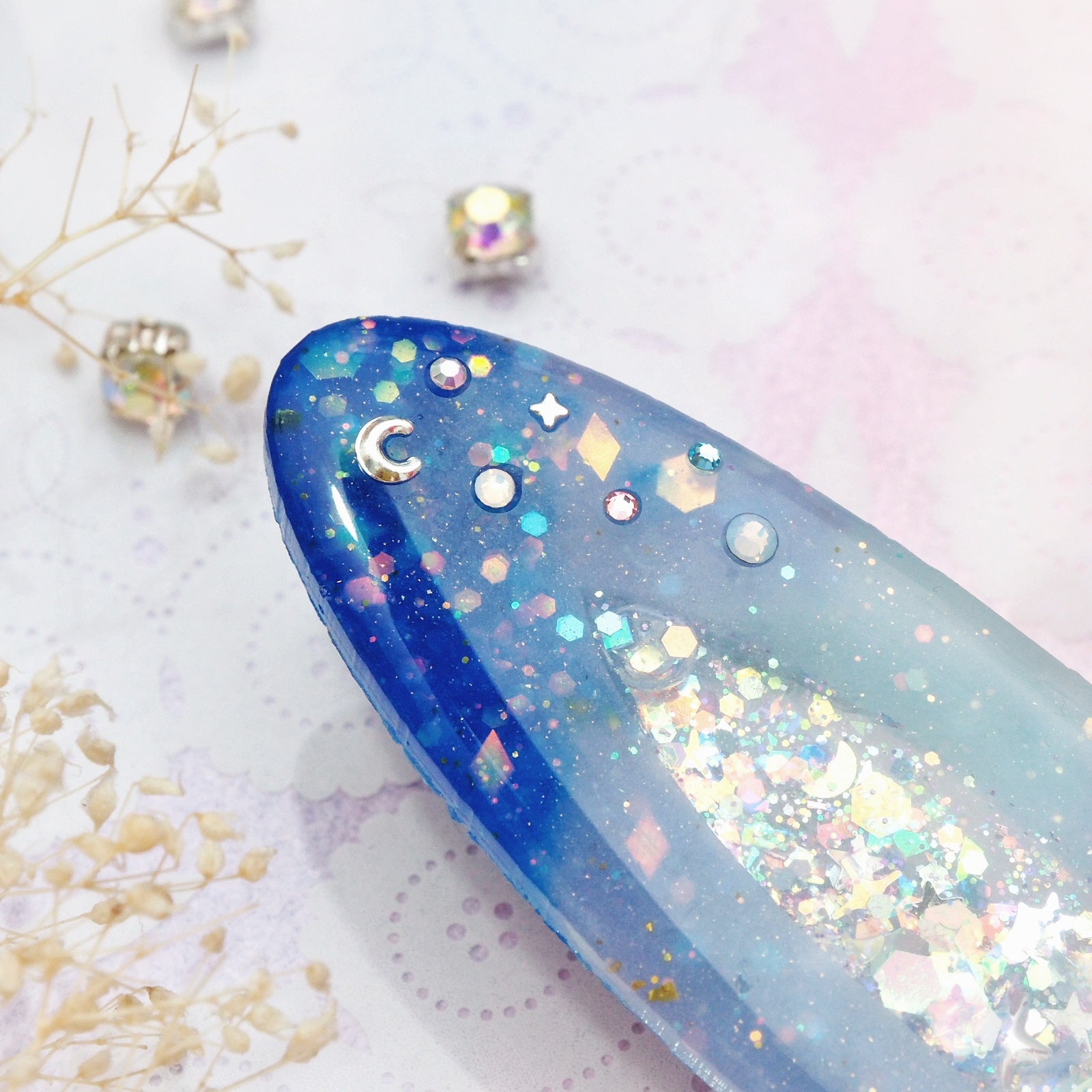 Oval Night Sparkle Shaker Barette (Glows)