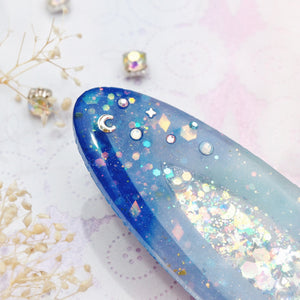 Oval Night Sparkle Shaker Barette (Glows)