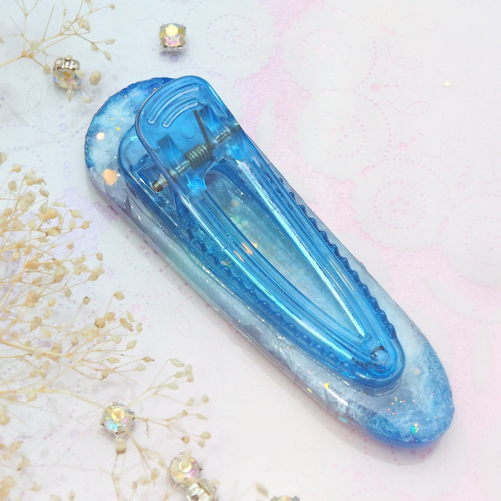 Teardrop Night Sparkle Shaker Barette (Glows)
