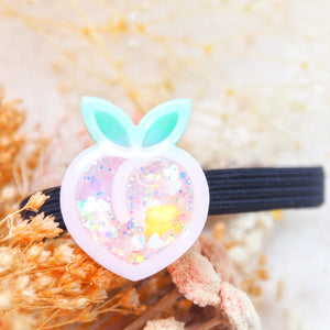 Baby Star Peach Shaker Hairtie (Black band)