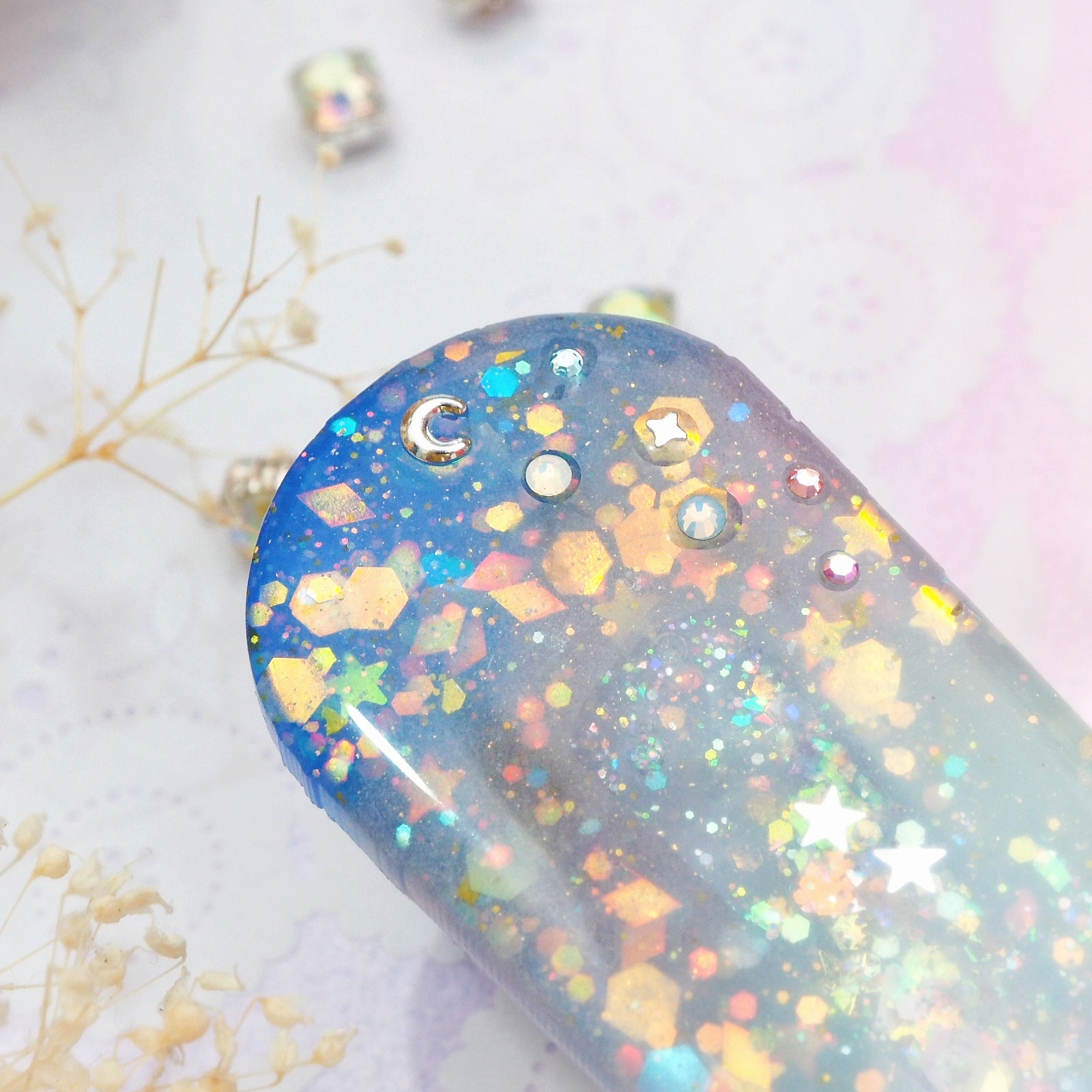 Teardrop Night Sparkle Shaker Barette (Glows)