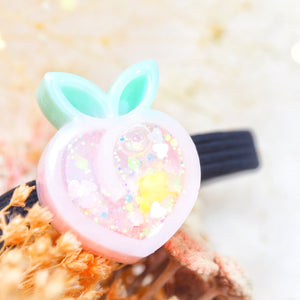 Baby Star Peach Shaker Hairtie (Black band)