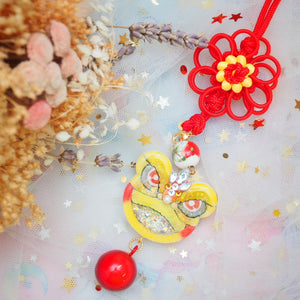 Red Lion Dance Charm