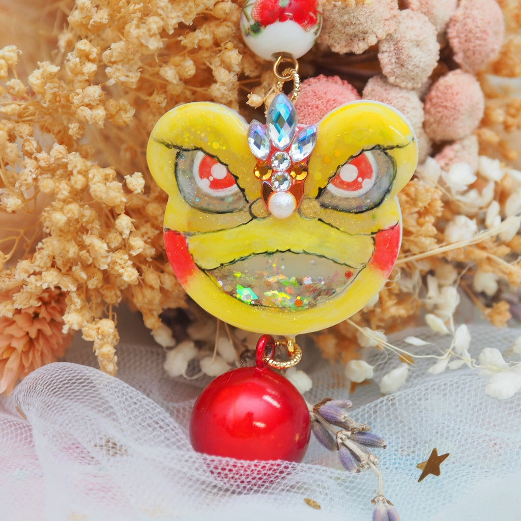 Red Lion Dance Charm