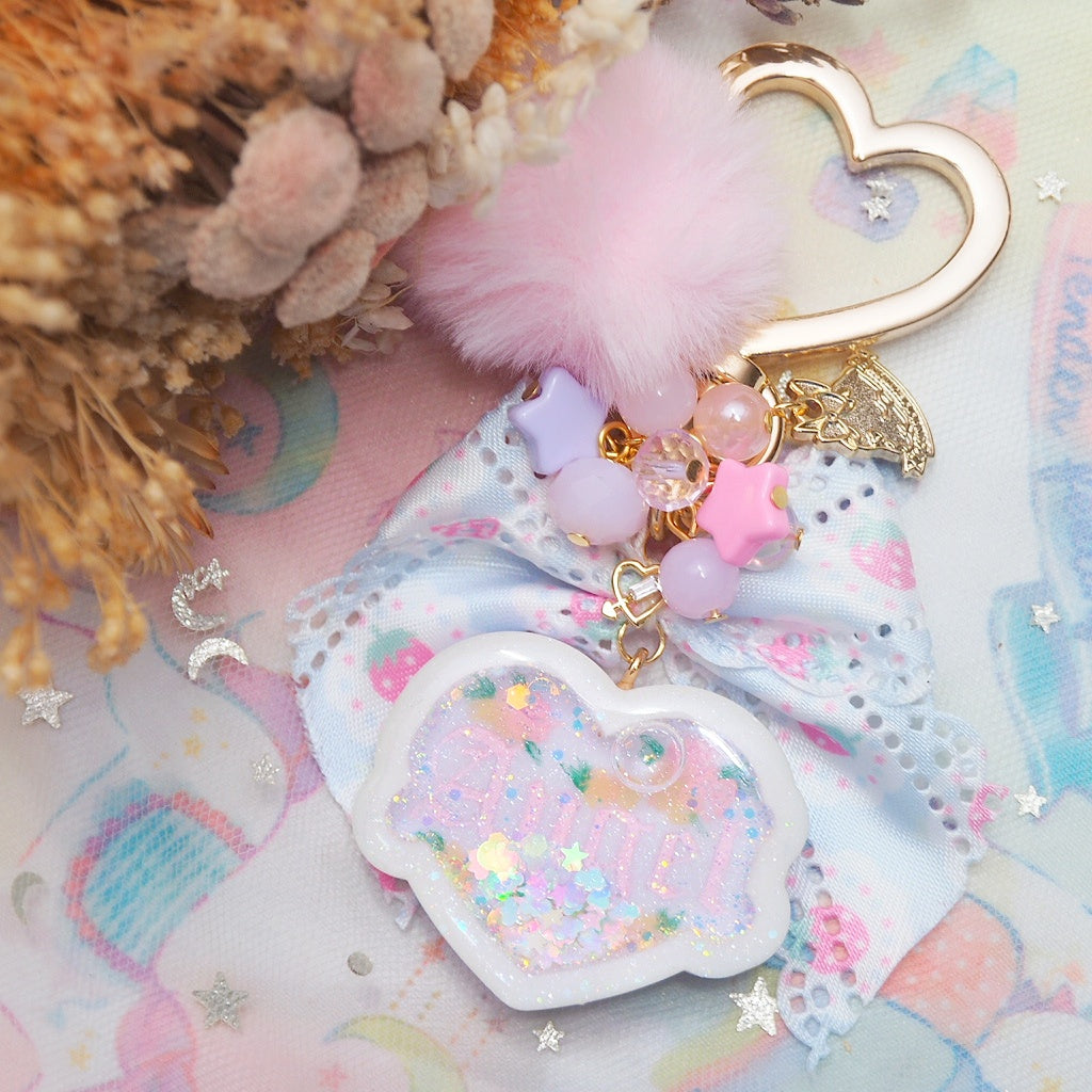 Pink/Purple Angel Heart Charm
