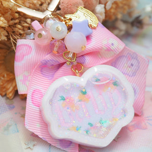 Pink/Purple Baby Heart Charm