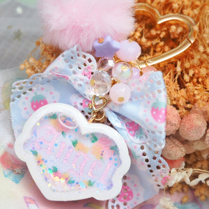 Pink/Purple Angel Heart Charm