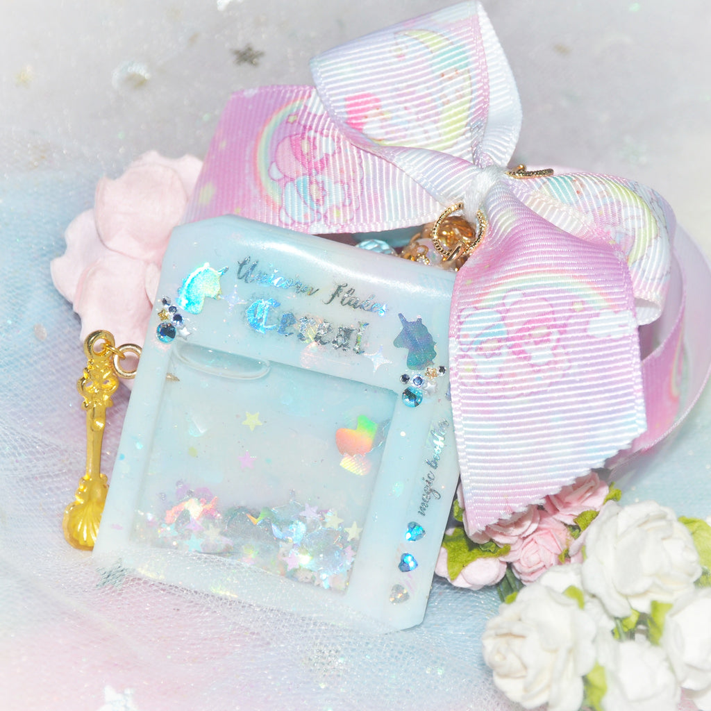Uni-cornflakes Cereal Box Shaker Charm