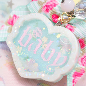 Baby Mint Heart Charm