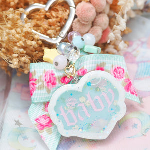 Baby Mint Heart Charm