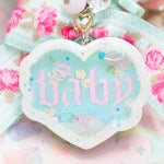 Baby Mint Heart Charm