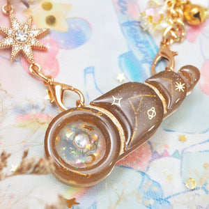 Galaxy Wanderer Telescope Charm (Antique)