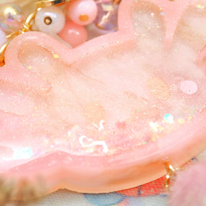 Pink Quartz Axolotl Charm (Dark)