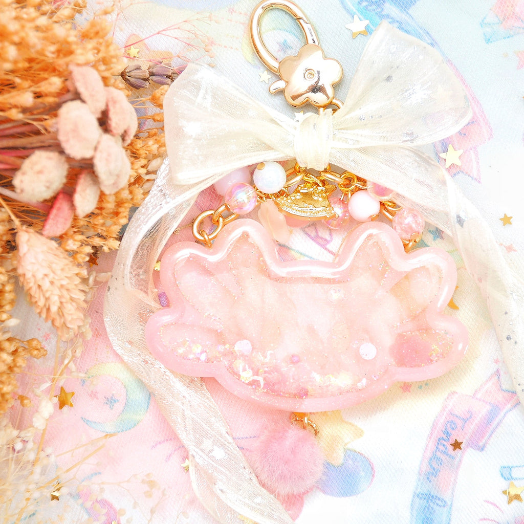 Pink Quartz Axolotl Charm (Dark)